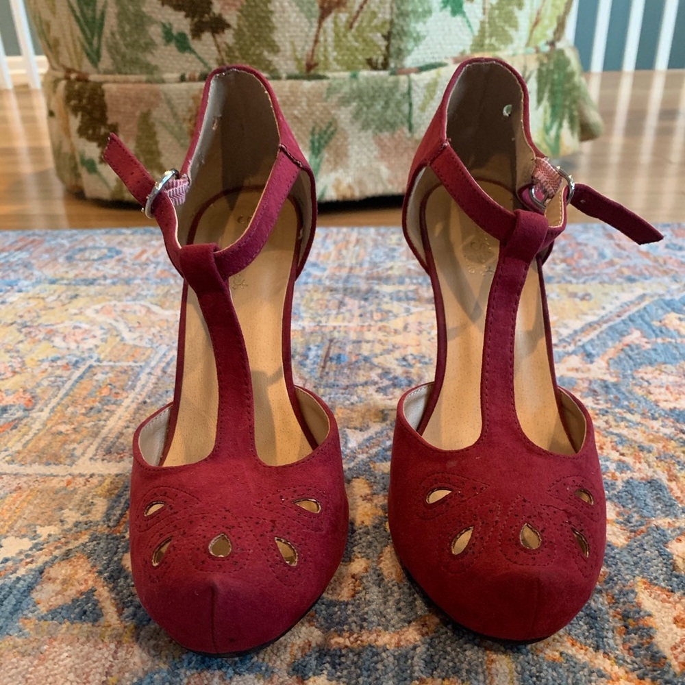 ModCloth / Graham Street Shoe Co Burgundy Heels